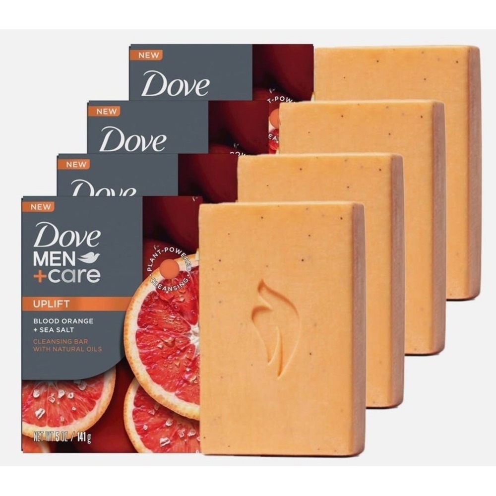 4x Dove Men Care Uplift Blood Orange + Sea Salt Cleansing Bar 5oz NIB sealed
